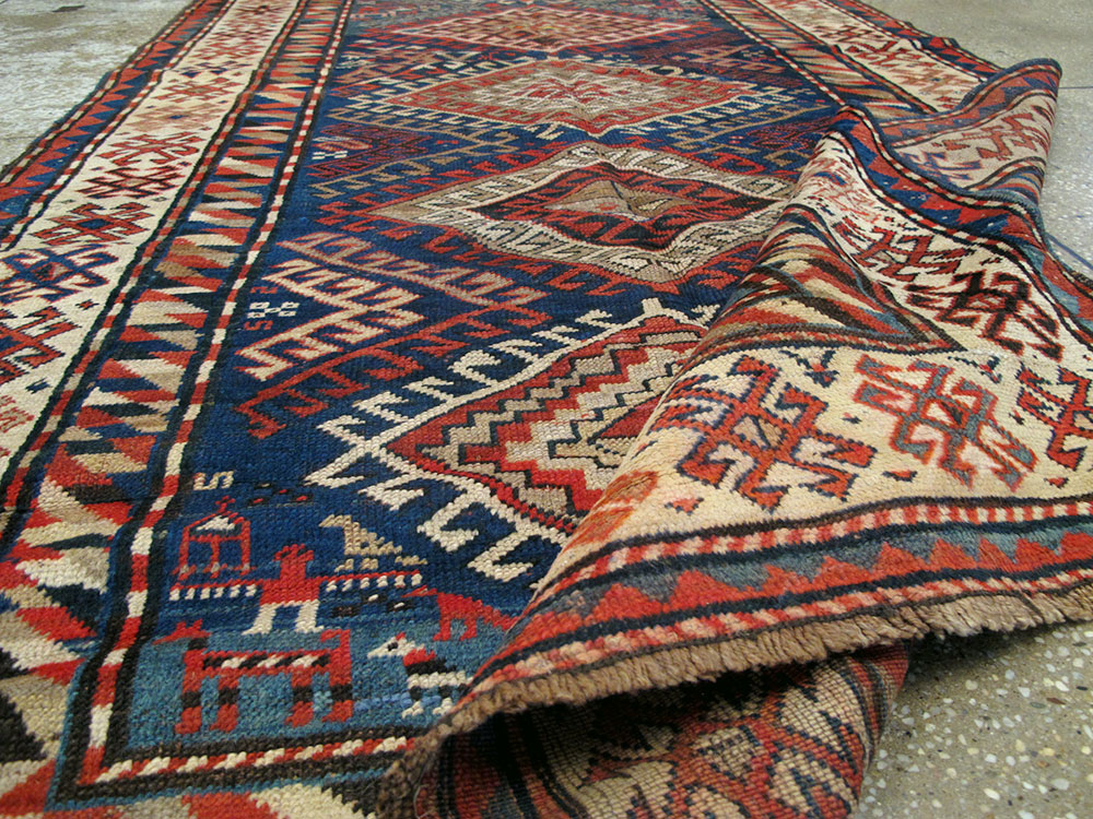 Antique Caucasian Kazak Rug, No.13717 - Gsblank