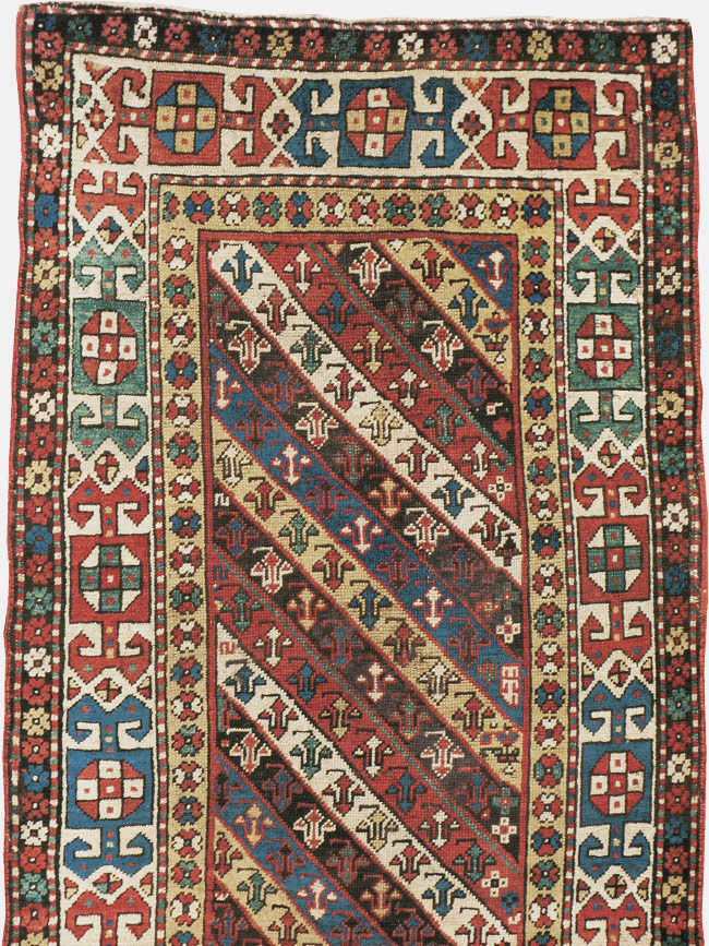 Antique Caucasian Kazak Long Rug, No.13719 - Gsblank