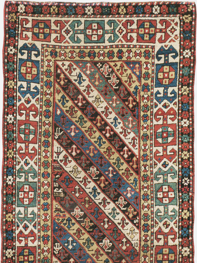 Antique Caucasian Kazak Long Rug, No.13719 - Gsblank