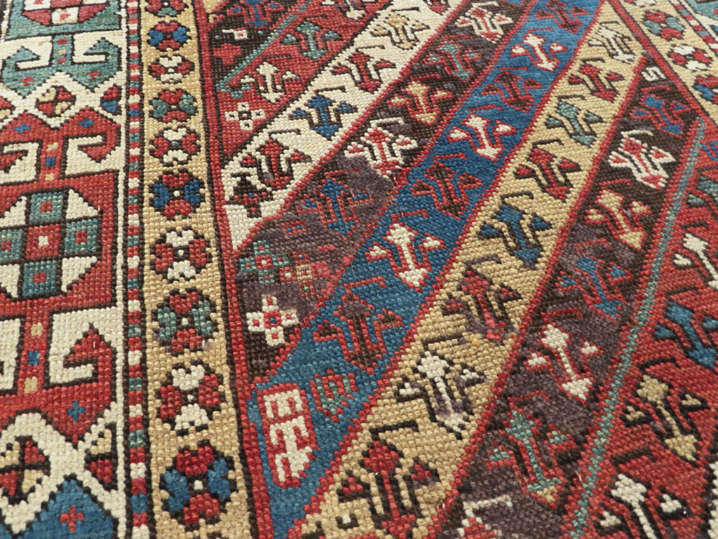 Antique Caucasian Kazak Long Rug, No.13719 - Gsblank