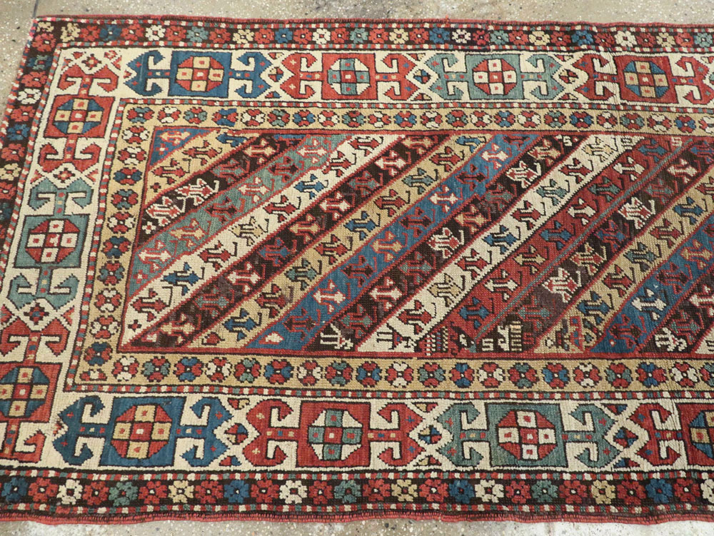 Antique Caucasian Kazak Long Rug, No.13719 - Gsblank