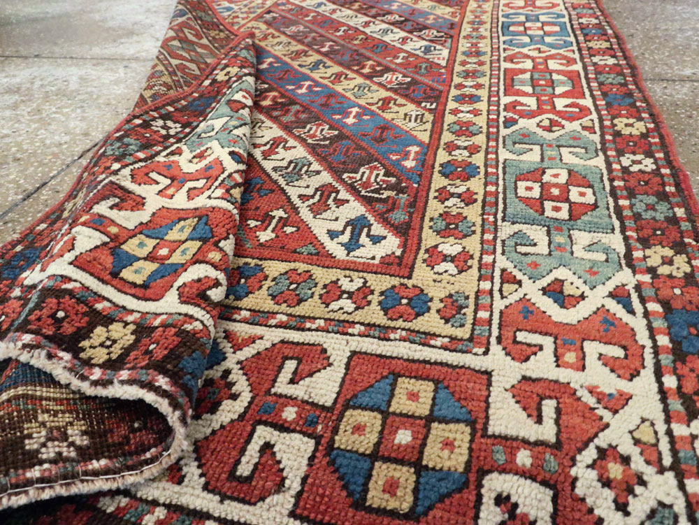 Antique Caucasian Kazak Long Rug, No.13719 - Gsblank