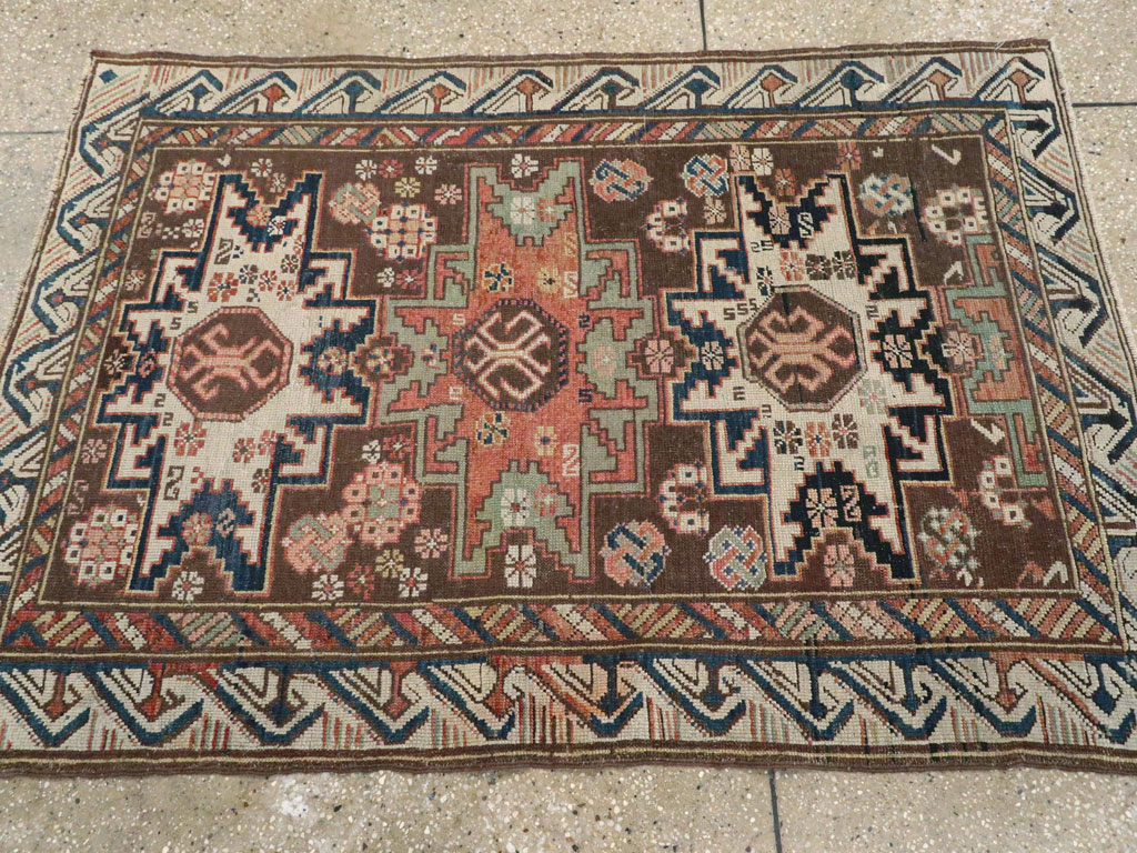 Antique  Caucasian Zeychur Kuba Rug, No.13762 - Gsblank