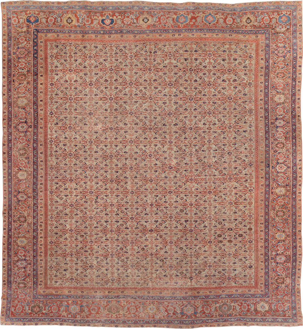 Antique Persian Mahal Room Size Carpet, No.13811 - Gsblank