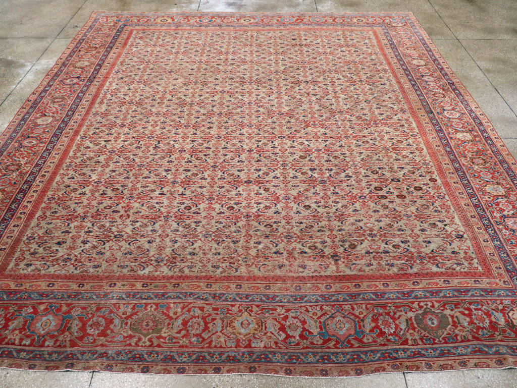 Antique Persian Mahal Room Size Carpet, No.13811 - Gsblank