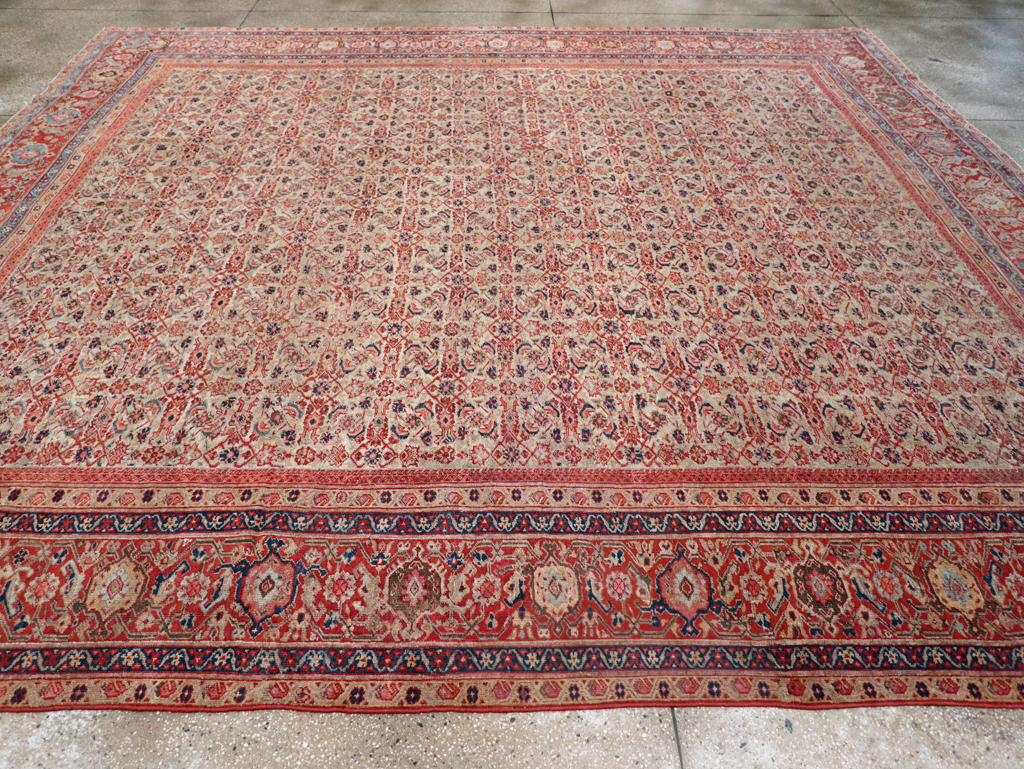 Antique Persian Mahal Room Size Carpet, No.13811 - Gsblank
