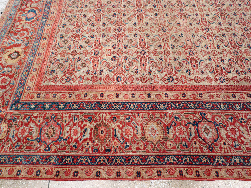 Antique Persian Mahal Room Size Carpet, No.13811 - Gsblank