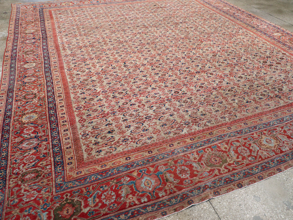 Antique Persian Mahal Room Size Carpet, No.13811 - Gsblank