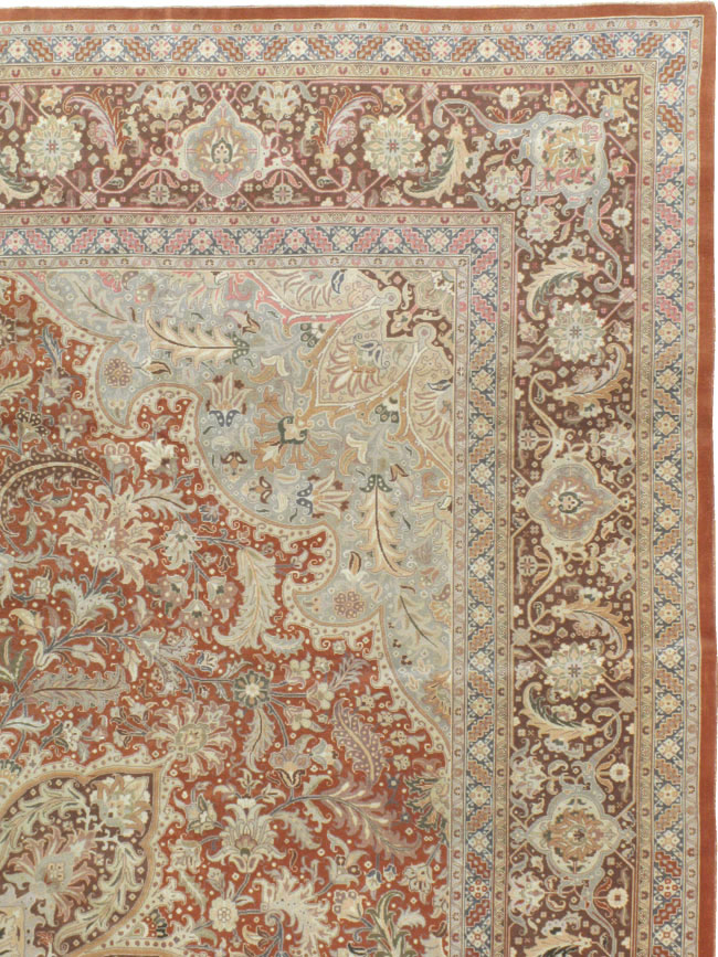 Vintage Persian Tabirz Carpet, No.13815 - Gsblank