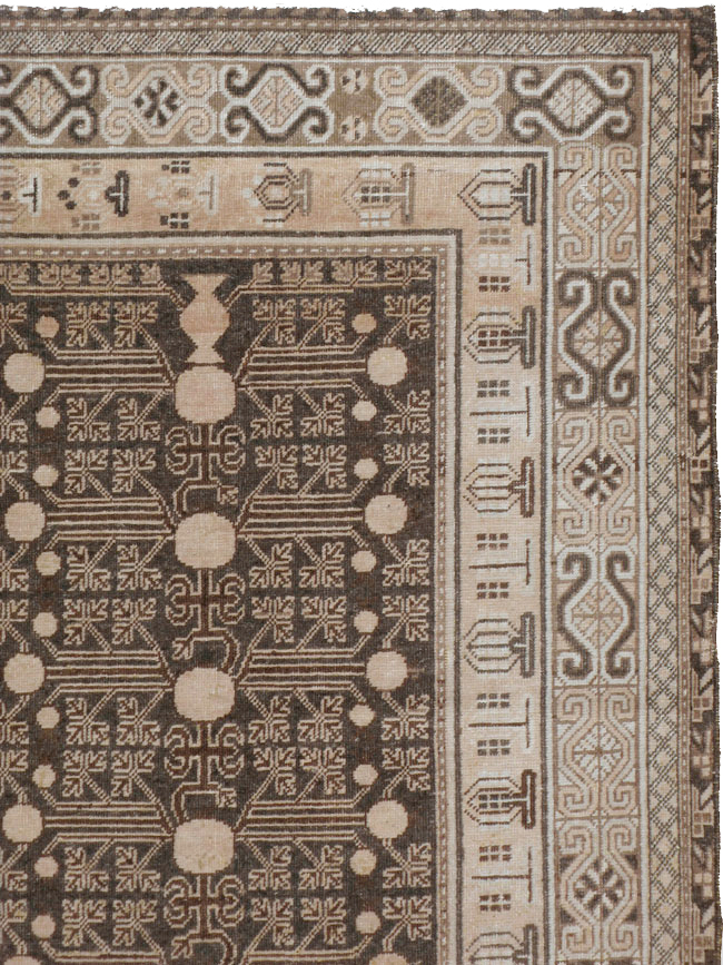 Antique East Turkestan Khotan Rug, No.13824 - Gsblank