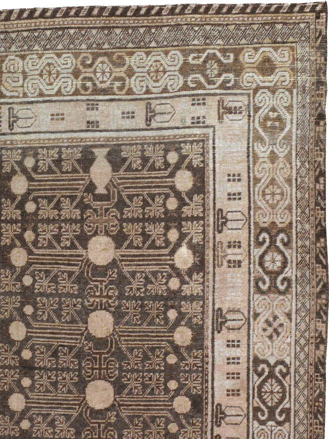Antique East Turkestan Khotan Rug, No.13824 - Gsblank