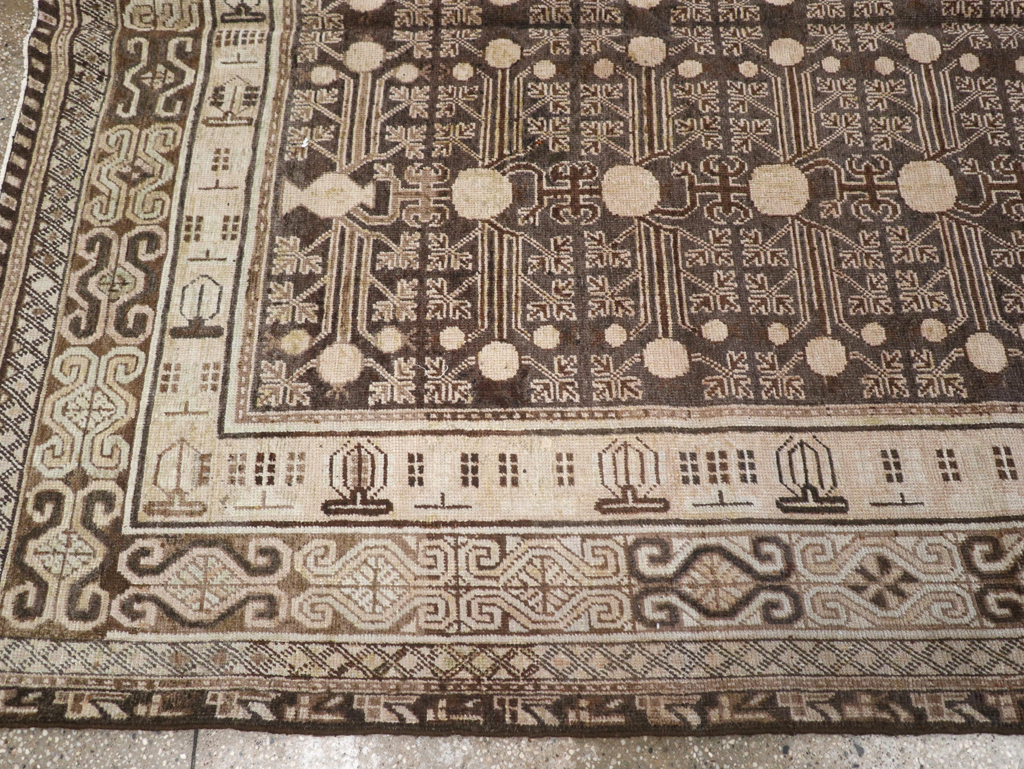 Antique East Turkestan Khotan Rug, No.13824 - Gsblank