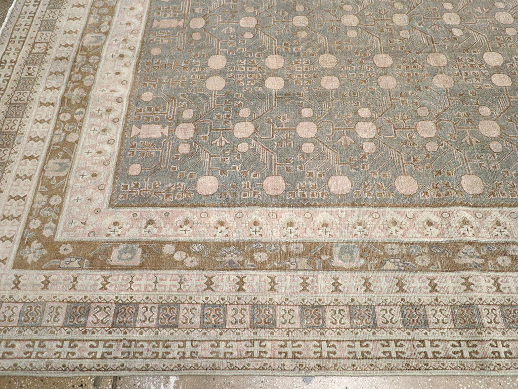Antique East Turkestan Khotan Large Carpet, No.13828 - Gsblank