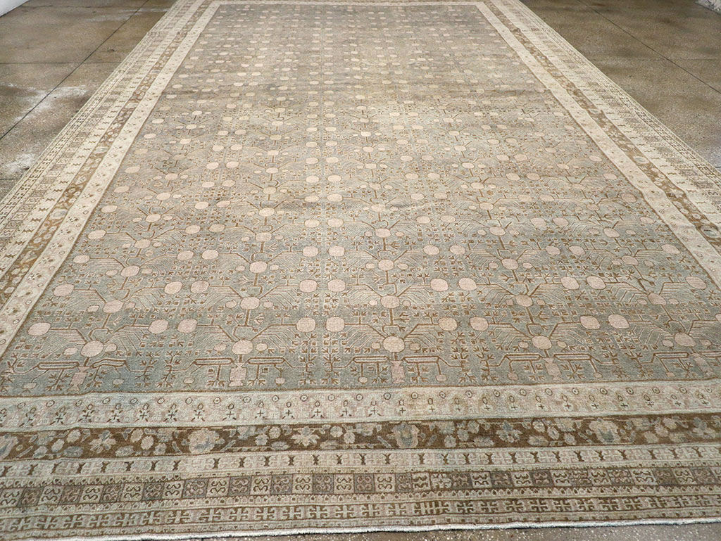 Antique East Turkestan Khotan Large Carpet, No.13828 - Gsblank