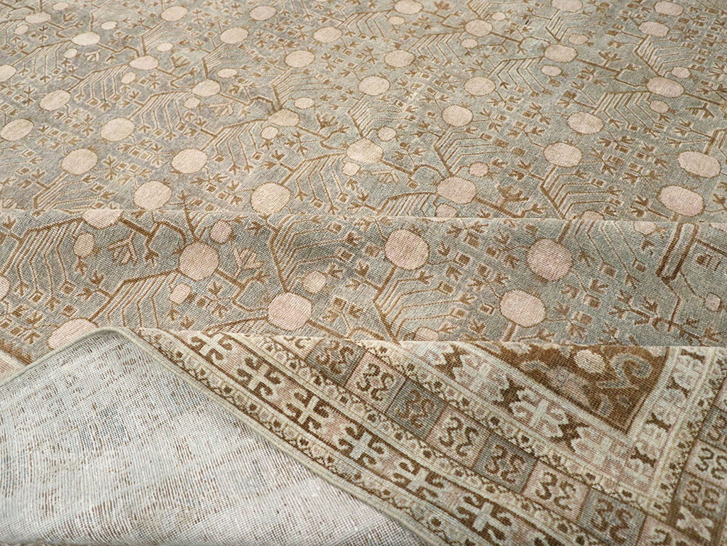 Antique East Turkestan Khotan Large Carpet, No.13828 - Gsblank