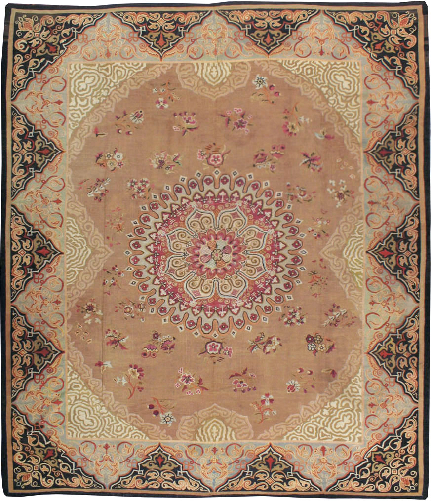 Antique French Aubusson Carpet, No.13841 - Gsblank