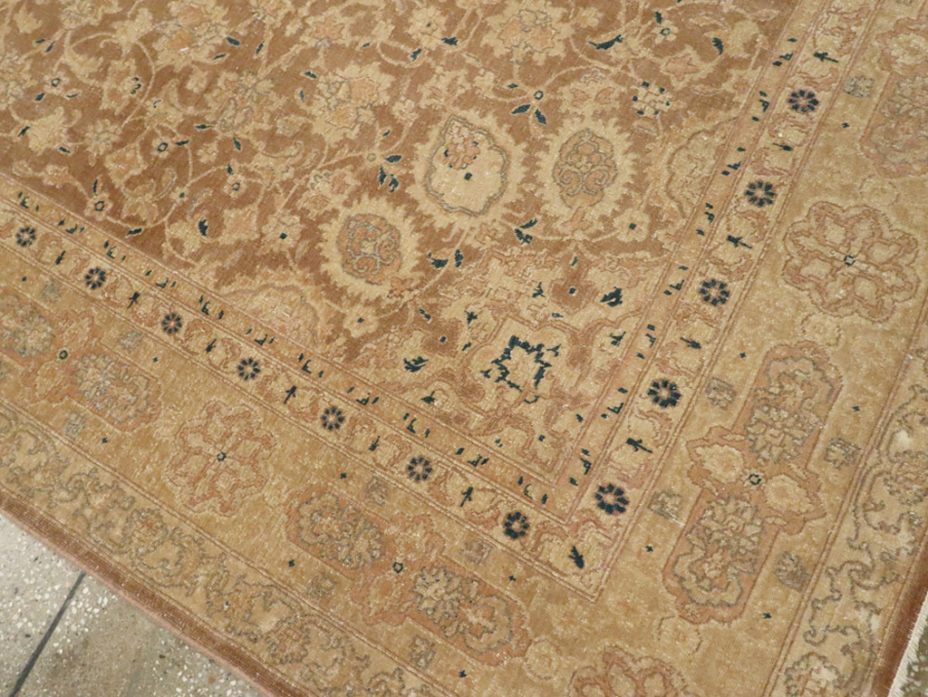 Antique Persian Tabriz Wide Gallery Runner, No.13846 - Gsblank