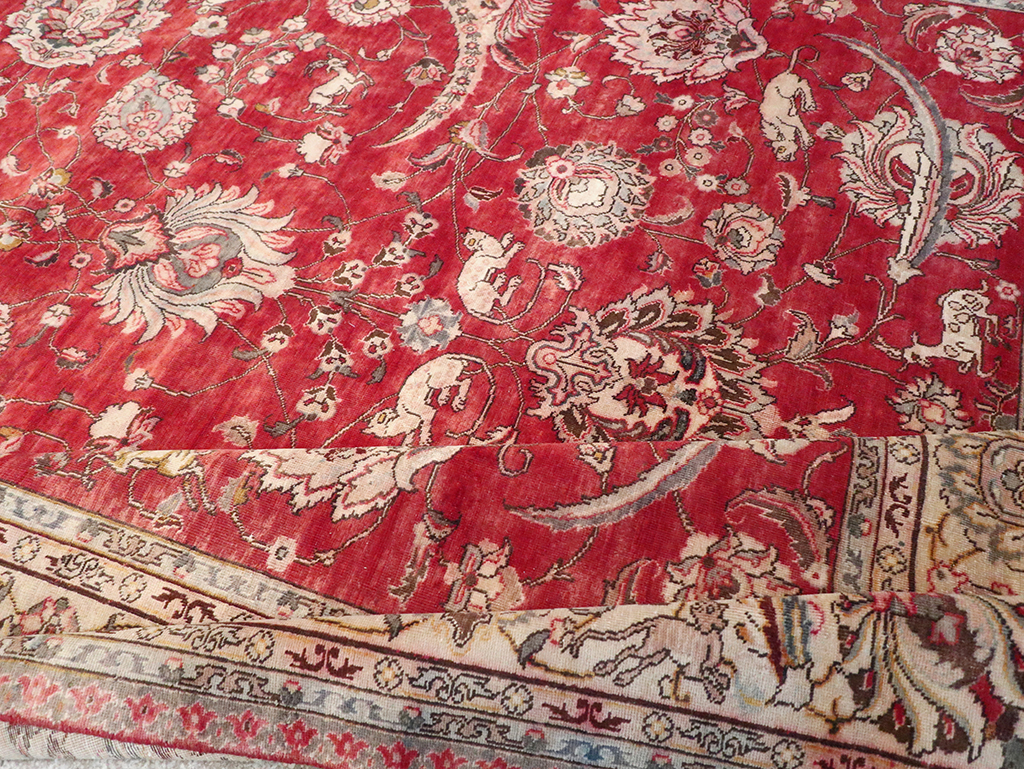 Vintage Persian Tabriz Carpet, No.13859 - Gsblank