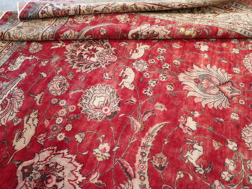 Vintage Persian Tabriz Carpet, No.13859 - Gsblank