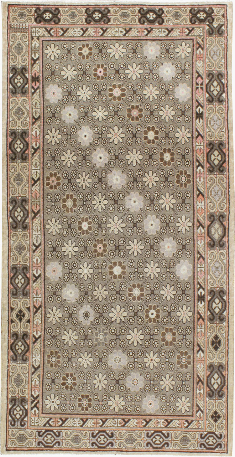 Vintage East Turkestan Khotan Rug, No.13885 - Gsblank