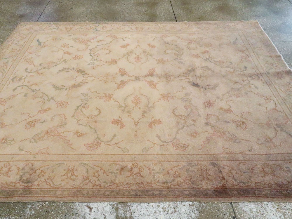 Antique Turkish Oushak Carpet, No.13910 - Gsblank
