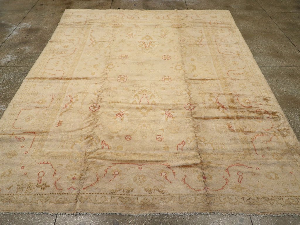 Antique Turkish Oushak Carpet, No.13914 - Gsblank