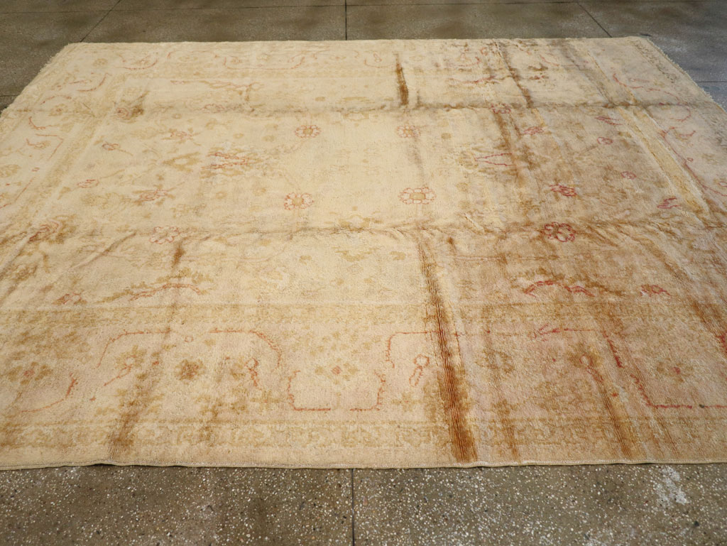 Antique Turkish Oushak Carpet, No.13914 - Gsblank