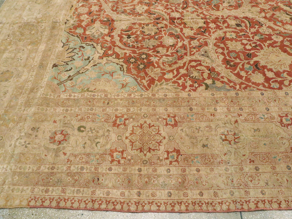 Vintage Persian Tabriz Carpet, No.13920 - Gsblank
