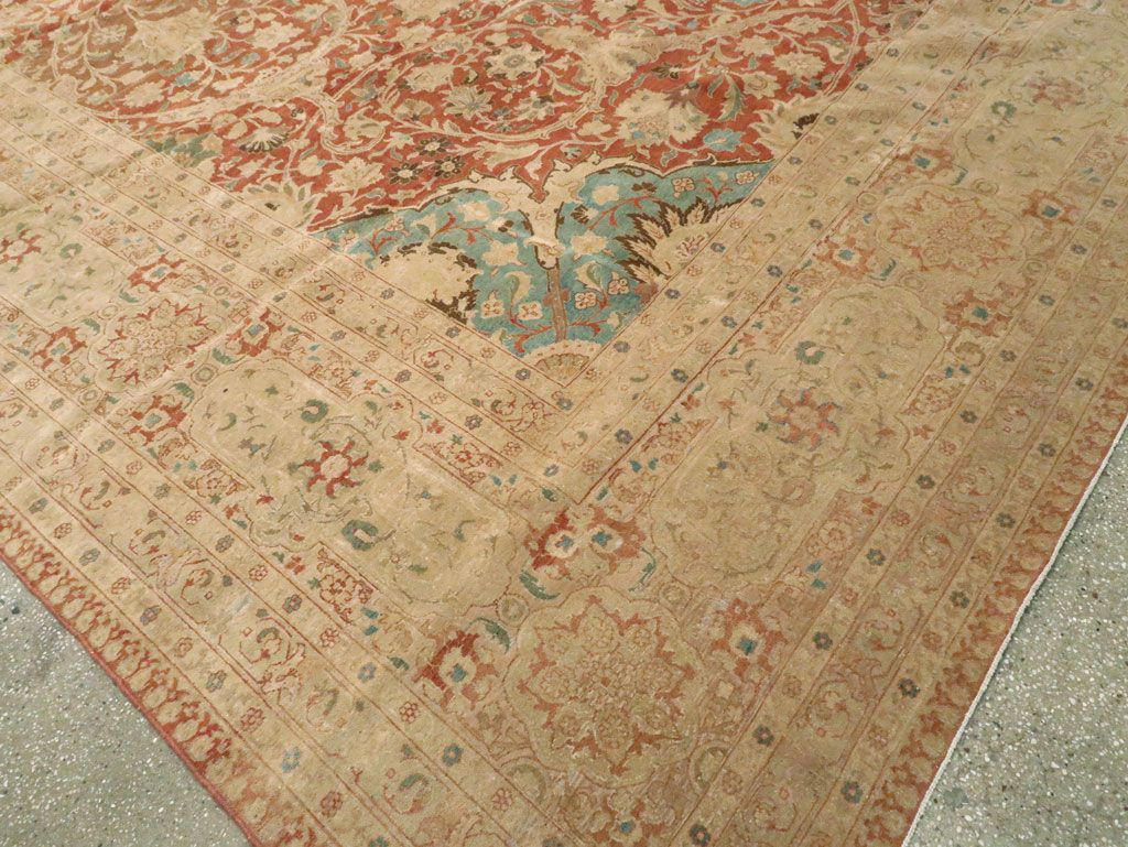 Vintage Persian Tabriz Carpet, No.13920 - Gsblank