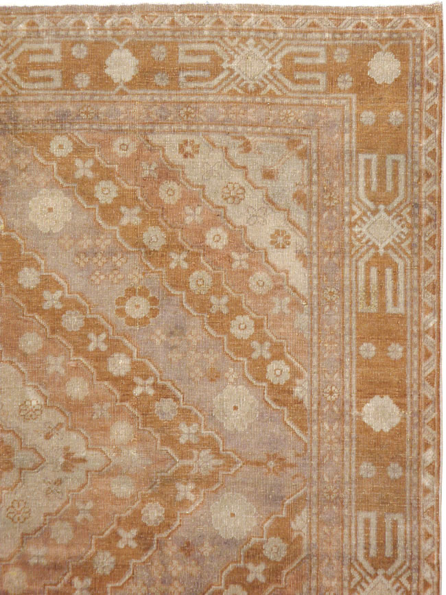 Antique East Turkestan Khotan Carpet, No.13967 - Gsblank