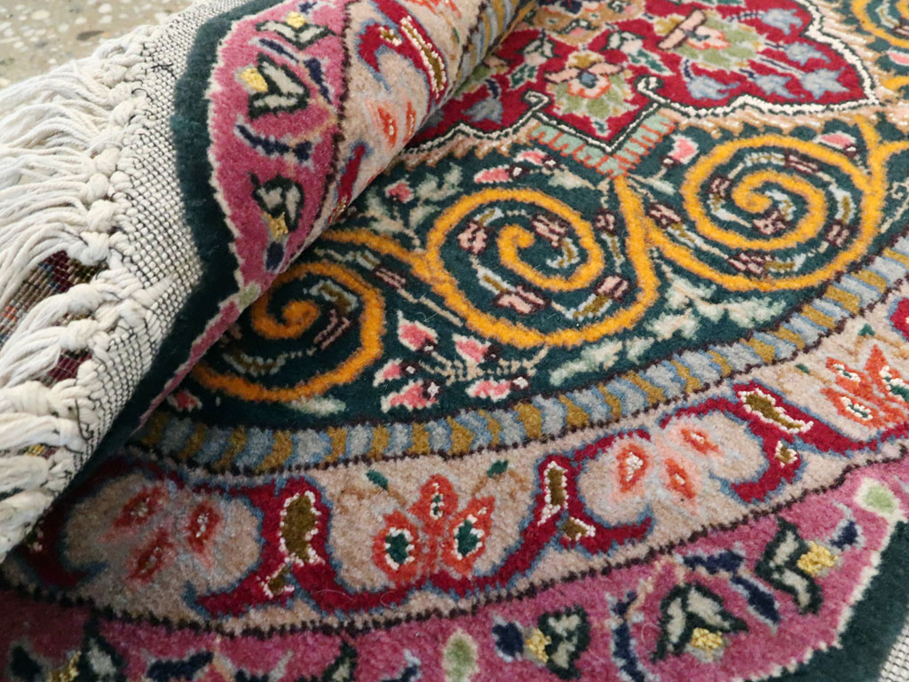 Vintage Persian Tabriz Oval Carpet (Pair: 1 of 2), No.14005 - Gsblank