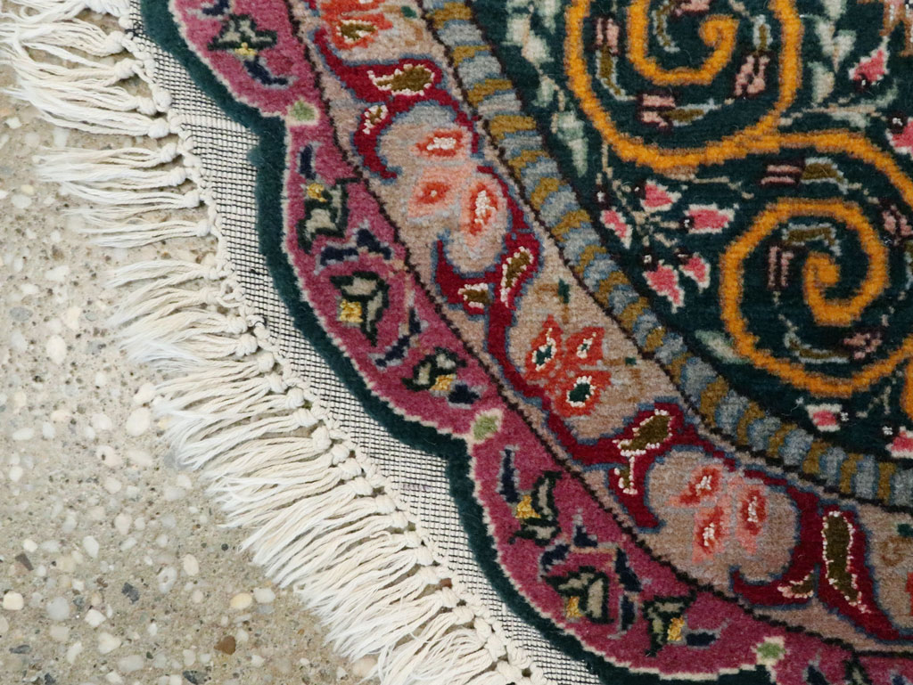 Vintage Persian Tabriz Oval Carpet (Pair: 2 of 2), No.14006 - Gsblank