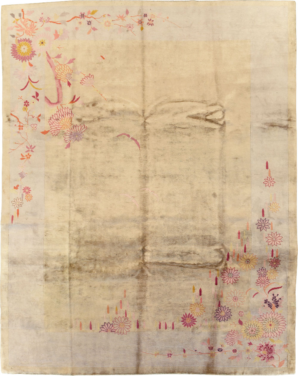 Vintage Chinese Art Deco Room Size Carpet, No.14045 - Gsblank