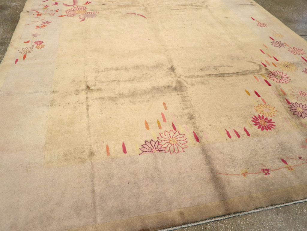 Vintage Chinese Art Deco Room Size Carpet, No.14045 - Gsblank