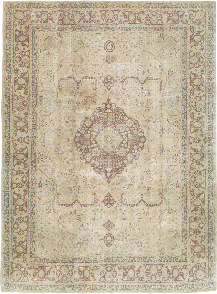 Vintage Persian Tabriz Carpet, No.14056 - Gsblank