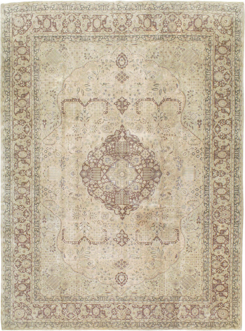 Vintage Persian Tabriz Carpet, No.14056 - Gsblank