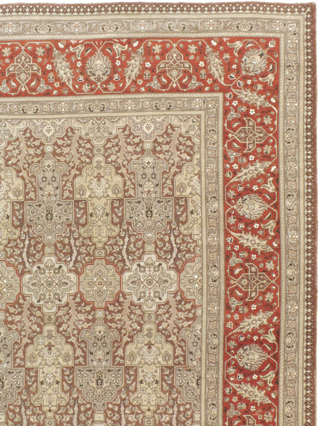 Vintage Persian Tabriz Carpet, No.14061 - Gsblank