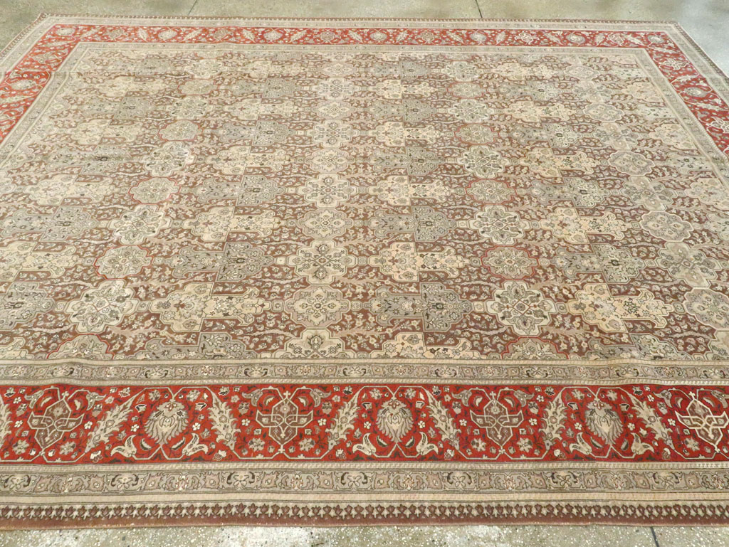 Vintage Persian Tabriz Carpet, No.14061 - Gsblank