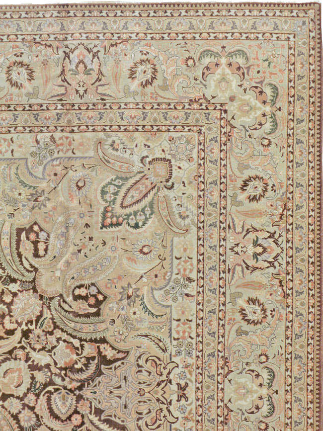 Vintage Persian Tabriz Carpet, No.14066 - Gsblank