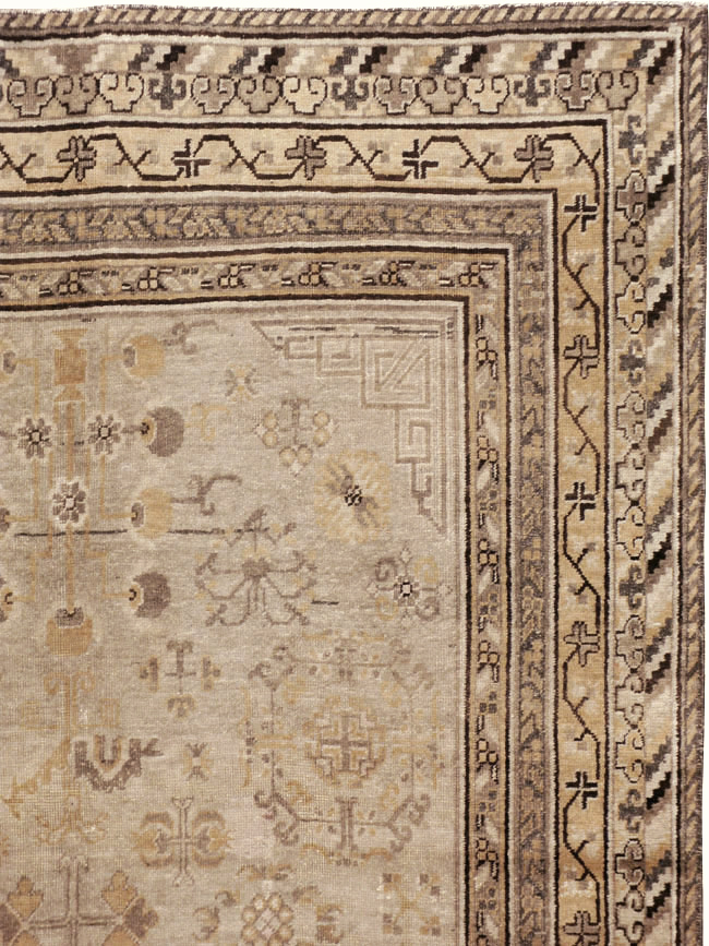 Antique East Turkestan Khotan Carpet, No.14075 - Gsblank