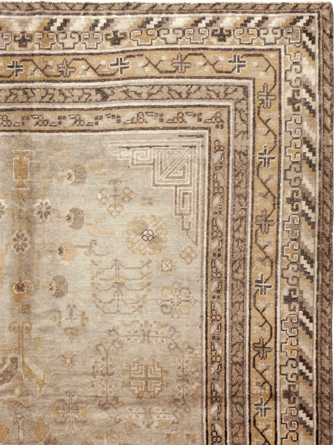 Antique East Turkestan Khotan Carpet, No.14075 - Gsblank