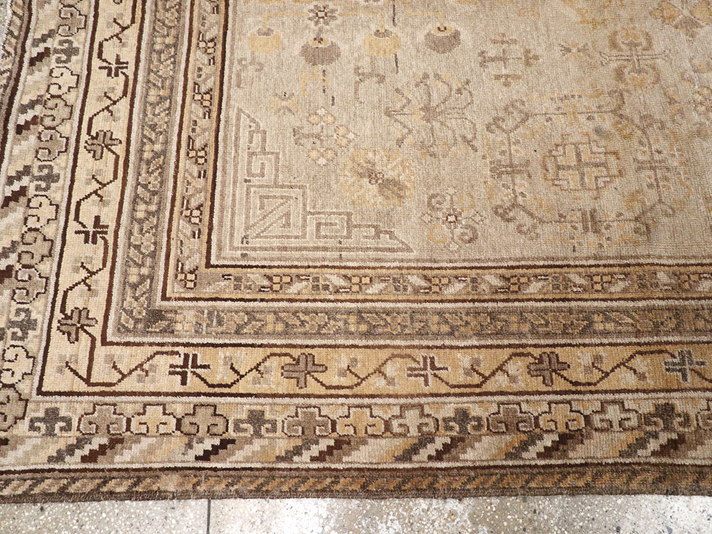 Antique East Turkestan Khotan Carpet, No.14075 - Gsblank