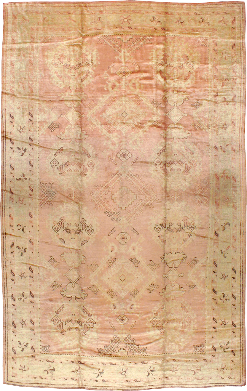 Antique Turkish Oushak Carpet, No.14106 - Gsblank