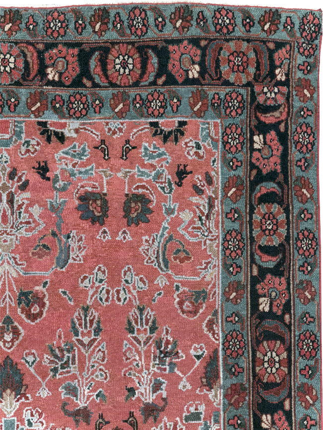 Vintage Persian Bibikabad Accent Rug, No.14114 - Gsblank
