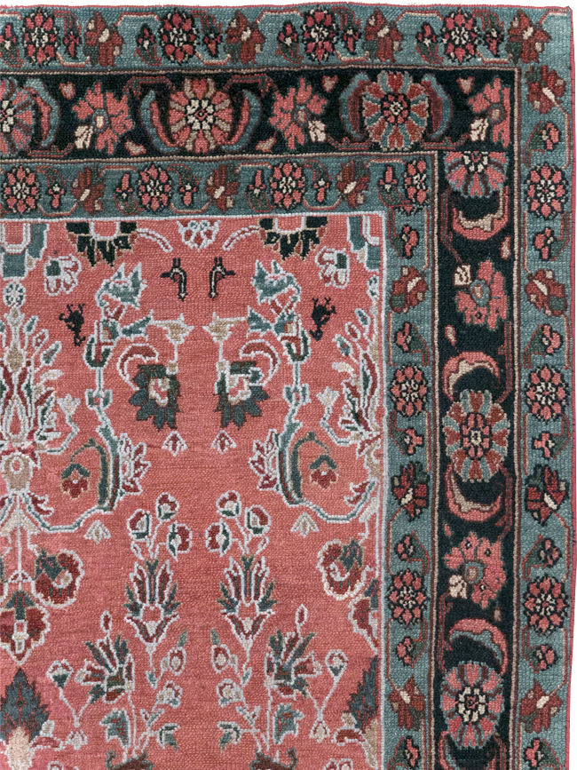 Vintage Persian Bibikabad Accent Rug, No.14114 - Gsblank
