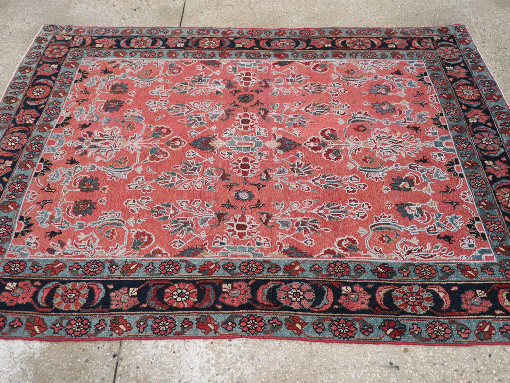 Vintage Persian Bibikabad Accent Rug, No.14114 - Gsblank