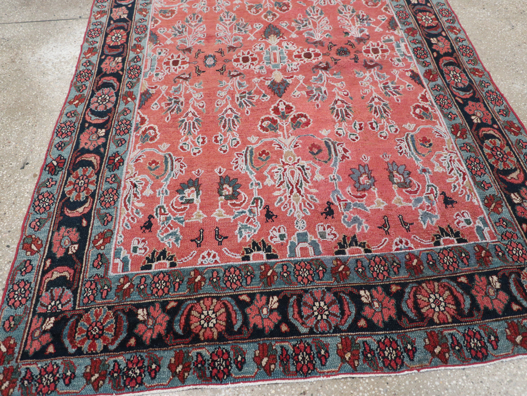 Vintage Persian Bibikabad Accent Rug, No.14114 - Gsblank