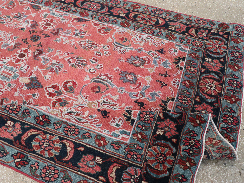 Vintage Persian Bibikabad Accent Rug, No.14114 - Gsblank
