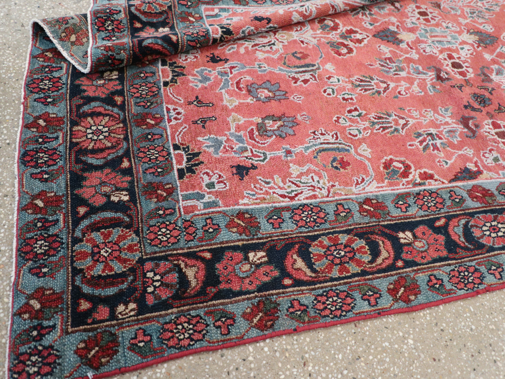 Vintage Persian Bibikabad Accent Rug, No.14114 - Gsblank