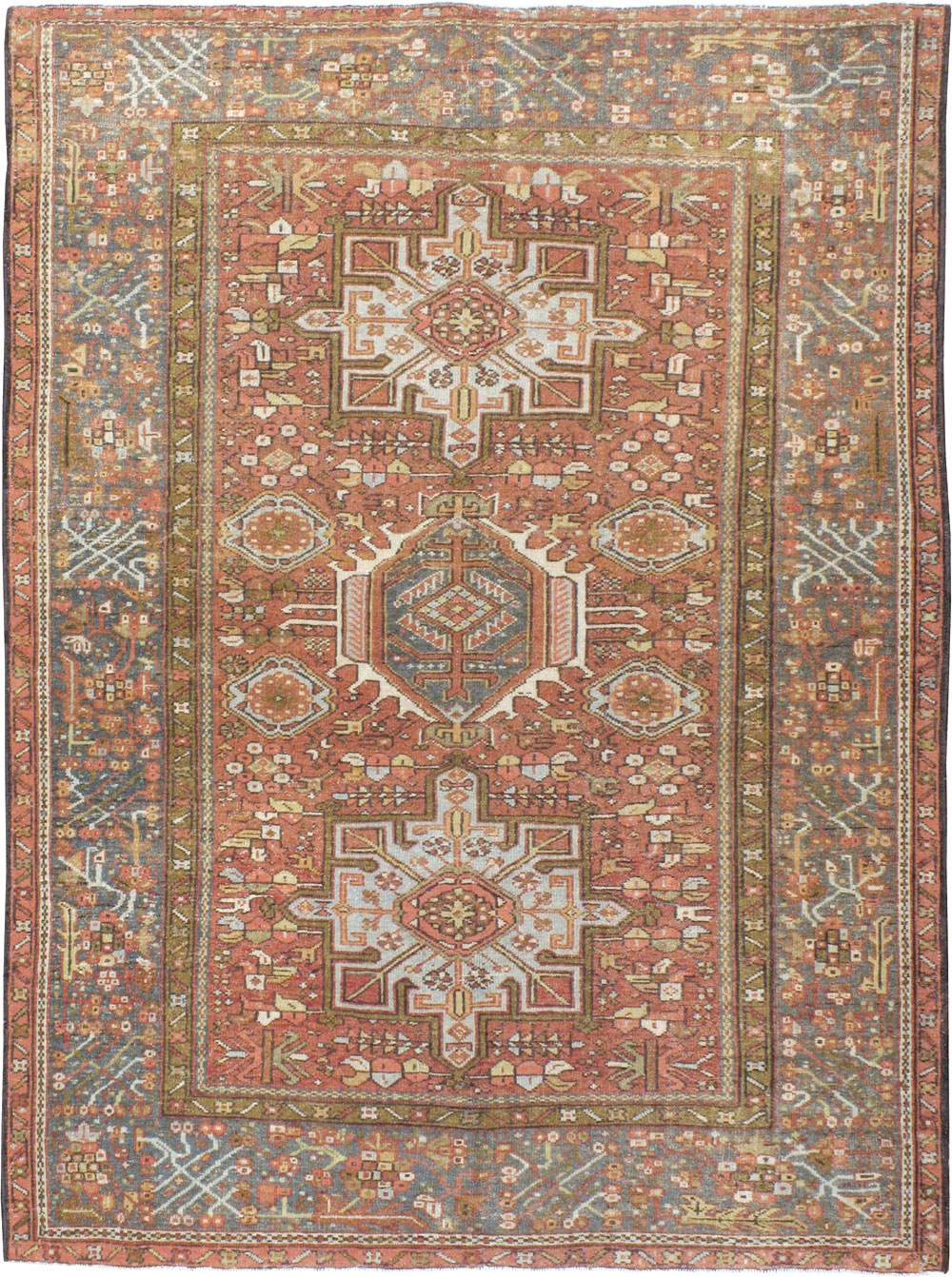 Vintage Persian Karajeh Rug, No.14142 - Gsblank